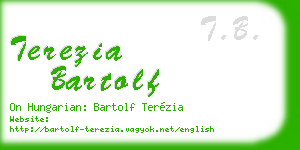 terezia bartolf business card